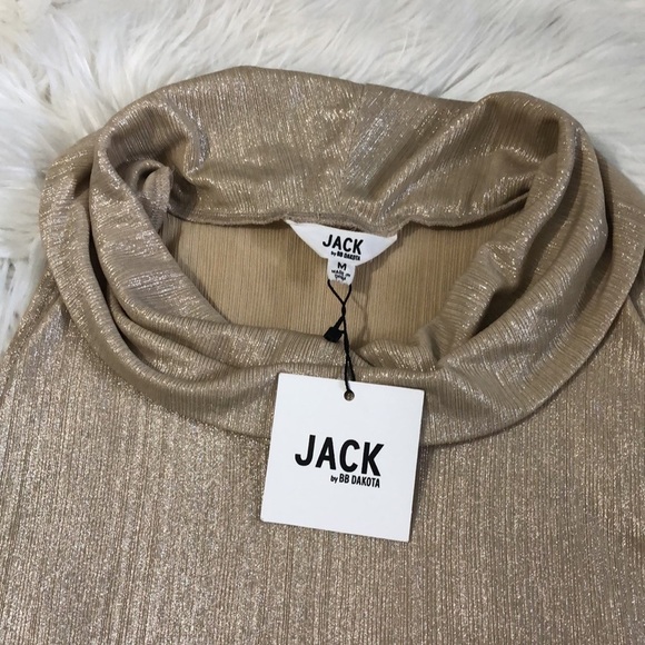 Jack by BB Jack cowl neck shimmery gold tank size M. NWT - Picture 4 of 9
